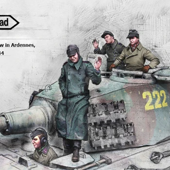 1/35 Tiger Tank Soldat Set, 4 persoane, Rasina Model Soldat GK, al doilea RĂZBOI mondial teme militare, Neasamblate și nevopsite kit