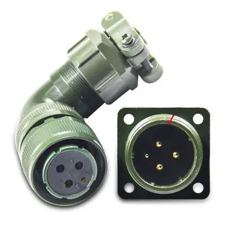 1 Set Servo Motor Conector Unghi Drept Aviației Priza YD28 4-Pin YD28-15 Pin rezistent la apa