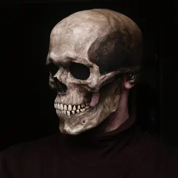 1 buc Halloween Craniu Masca Bărbați Femei Petrecere de Groază Decor Cap de Craniu Masca Casca de Mobile Maxilarului Latex, Masca Craniu Rimeluri