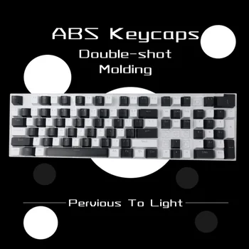 108 Chei 61/87/104/ISO/ANSI Aspect OEM Injecție ABS Dublu Împușcat Taste Keyboarde Colorat Transparent Universal Tastatura