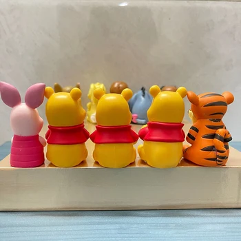 10buc Disney Winnie The Pooh Tigger Piglet Iior Iepure Bufnita Anime Figurine Model de Jucărie de Desene animate de Colectare Papusa Set Pentru Copii