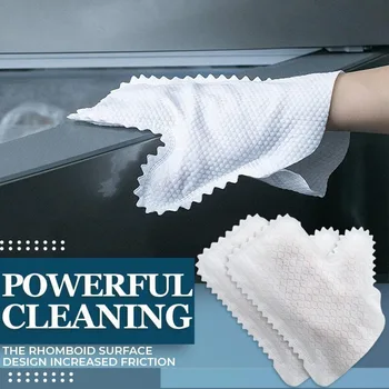 10buc/set Nou Stil Manusa Servetele Lavabile Non-țesute Pânză Mănuși de Curățare cu Dinți Electrostatic Îndepărtarea Prafului Mănuși