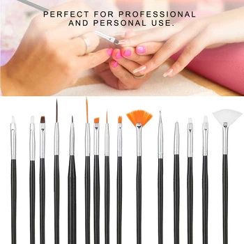 15buc/Set Pro Nail Art Desen Dotting poloneză Machiaj Pen Pensule Manichiura Instrument Complet Ușor de Utilizat Instrumente de Manichiură