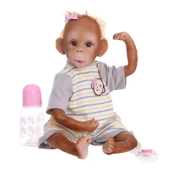 16' de Vinil Maimuță Păpușă Jucărie Pânză de Corp Natural Renăscut Papusa cu T-shirt