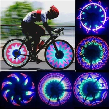 16LED Colorată față-Verso Biciclete Anvelope Vorbit Lumină Biciclete Motociclete Roata Lumini în aer liber, Ciclism Semnal Reflectorizante Avertizează Lămpi