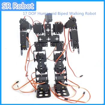 17 DOF Umanoid Biped Robot de Mers pe jos de Aliaj de Aluminiu, Suport High Torque Servo Pentru DIY Robot,Demonstrație,Programare,Predare RC Jucărie