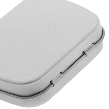 1BUC Portabil de Călătorie de Argint Metalic Dreptunghi Cutie Caz Droguri Titularul Medicina Tableta Capsule Cutie Container de Depozitare