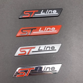 1buc Metal Cromat Negru Mat STline ST linie de Masina Emblema, Insigna Auto Decal 3D Autocolant Emblema pentru Ford Focus Mondeo ST