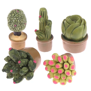 2 BUC Mini Verde Ghivece cu Plante Minunate Cactus Deșert Cactusi Acasă Ornament Statuie Mică Figurină Mică Meserii Deco Drăguț