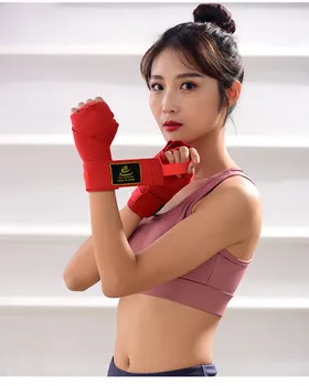 2 Role de Bumbac Sport Curea de Box Bandaj Sanda Muay Thai Taekwondo Mănuși de Mână Împachetări Boxing Handwraps pentru Formare Bandaje