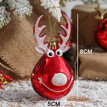 2 buc Bile de Crăciun Agățat Ornamente Fleac Pandantiv Elan Mingi de Design Mall Petrecere Acasă elemente de Recuzită Pentru Decorare Pom de Crăciun 2022