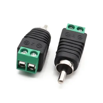 2 buc Conectori RCA Masculin + Feminin Plug AV Terminal cu Șurub Video AV Balun Adaptor Conector