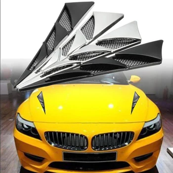 2 buc Masina de Styling Auto Universal Decorative de Aer de pe Partea de Admisie a Fluxului Hota de Aerisire 3D Autocolant Auto Branhii de Rechin Autocolante Creative