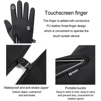 2 buc Mănuși Touchscreen de Înaltă Calitate, Impermeabil Respirabil Nealunecoase rezistent la Abraziune Moale, Cald, Confortabil Mănuși de Iarnă