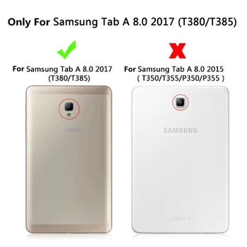 2 buc Temperat Pahar Ecran Protector Pentru Samsung Galaxy Tab a 8.0 A2S T380 T385 2017 Film Protector SM-T380 SM-T385