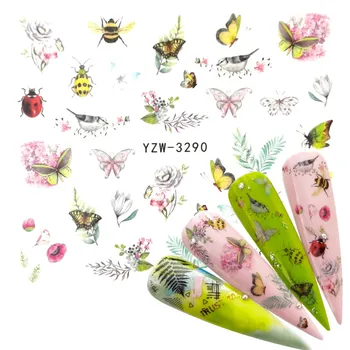 2022 New Sosire 1 buc Nail Art Flower Fairy de Apă de Flori de Design de Tatuaje Unghii Decalcomanii Autocolant pentru Frumusete Instrumente de Manichiură
