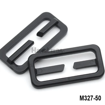 30buc/pachet 50mm 2inch negru reglabile, catarame de plastic slider buckle tăiat pătrat bar pentru rucsac curele chingi HLD/M327-50