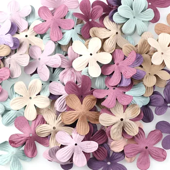 30pc Mici Rafinat Flori din Piele Handmade Flori Artificiale Cap de Nunta de Decorare DIY Scrapbooking Ambarcațiuni de Flori False