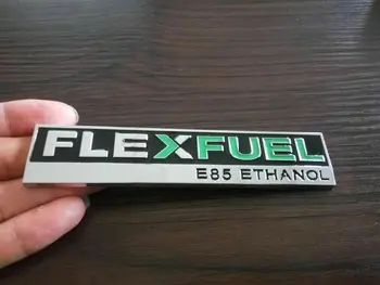 3D Metal Chrome Flex Combustibil Etanol E85 Portbagaj Spate Emblema, Insigna Decal Autocolante