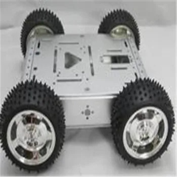 4 wd auto inteligent șasiu 15 kg rulment (negru) aliaj de aluminiu auto-corpul cross-country robot Caracteristici: Dimensiune: 230 * 220 * 80 mm Cântărește