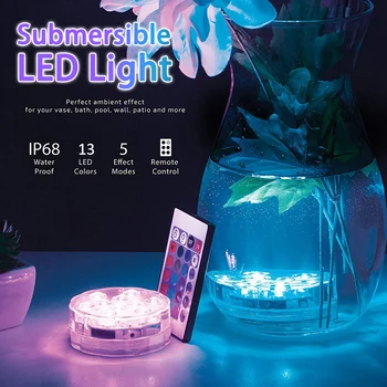 4buc 13 LED-uri Iluminat Piscină IP68 rezistent la apa RF de la Distanță Lumini Submersibile Pentru Iaz, Fantana Acvariu Cadă Lampă Subacvatice