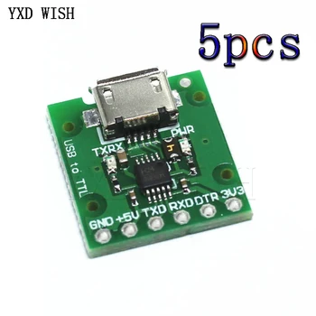 5pcs CH340E USB to TTL Serial Converter, 5V/3,3 V Alternative CH340G Module Pentru Arduino Pro mini CH340
