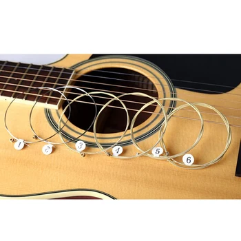 6Pcs Siruri de caractere Chitara Instrument Muzical Profesionist Siruri de caractere Set Fibre de Nailon Chitara Clasica de Înlocuire Set de 6 Corzi
