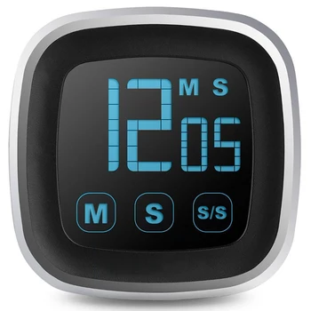 ABEDOE Ecran Tactil de Bucătărie Timer Digital Temperatura Cronometru Ceas Deșteptător Magnetic de Frigider, Ceas Gadget-uri de Bucătărie