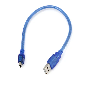 Albastru Scurt USB 2.0 de sex Masculin la Mini 5 Pin B Date Cablu de Încărcare Cablu Adaptor 30cm NOI