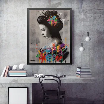 Arta de perete Panza Poze Poster Femeie Japoneză de Pictură pentru Living Modern Art Decor Acasă