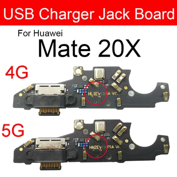 Autentic USB Incarcator de Priza Jack Bord Pentru Huawei Mate 20X 4G 5G 20 X Usb Port de Încărcare Conector Dock Cablu Flex Piese de schimb