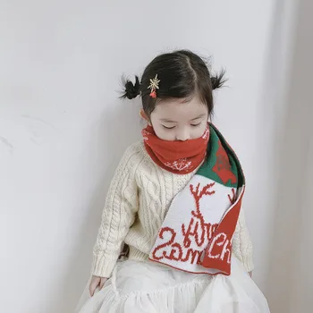 Cadou de crăciun Părinte-copil Eșarfă de lână Bărbați Femei Iarna Cafeniu Copilul se Ingroase Cald Tricotate Salopete de Anul Nou Hijab Șaluri Cadou Esarfa
