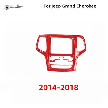 Carbon Cereale Fața Consola centrala Capac Panou Ornamental pentru Jeep Grand Cherokee 2018 2017 2016 Accesorii Potrivite Panou de ABS