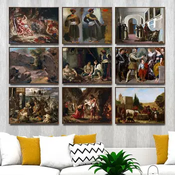 Casa de Decorare Arta de Perete Imagini Fro Living Poster de Imprimare Panza Tiparituri Paintingsn francez Eugene Delacroix 3