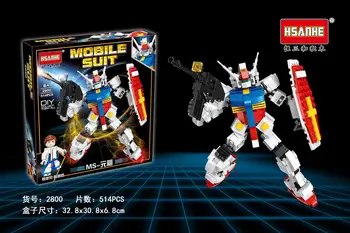 Compatibil cu Lego mech serialul Mobile Suit Gundam model particule mici blocuri asamblate de învățământ jucărie pentru copii