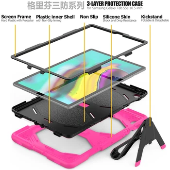 Copii de Siguranță Armura rezistenta la Socuri husa Pentru Samsung Galaxy Tab S5e 10.5 Inch SM-T720 SM-T725 T720 T725 Kickstand Caz de Protecție
