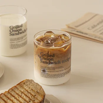Coreeană Pahar de Apă Ceașcă Ceașcă de Sticlă cu Scrisoare de Lapte Ceasca de Cafea Ceasca de Căldură-rezistente Cana Pahare Cani de Cafea