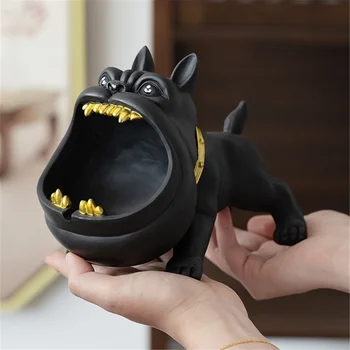 Creative Bulldog Scrumiera Șarpe Cheie Cutie de Depozitare Animale Living Desktop Acasă Decorare Ceramică Artizanat Nefumători Instrument de Cadouri pentru Barbati
