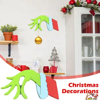 Crăciun Hoț De Mână Tăiat De Crăciun Hoț Grinchs Decoratiuni Decal Perete Autocolante Partid Decor Acasă Cadou