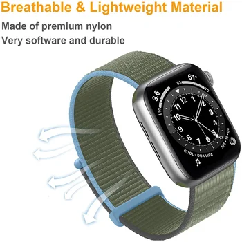 Curea nailon Pentru Apple Watch Band 44mm 41/42/40mm pentru correa apple watch serie 7 45mm 6 5 Î 4 3 ceas inteligent Femei Bărbați Watchband