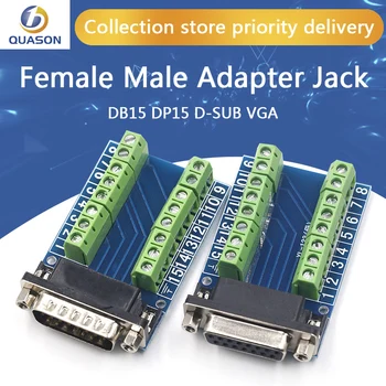 DB15 DP15 D-SUB VGA 15pin de sex Feminin de sex Masculin Adaptor Jack Terminale PCB Bord Dublu Rând 15P Conector Port Serial RS232 Plug Socket
