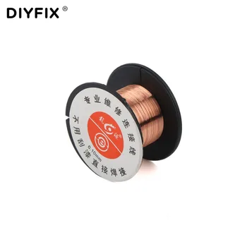 DIYFIX 5Pcs 0,1 mm PCB Link-ul de Sârmă de Lipit Sarma de Cupru Sari Line pentru telefonul Mobil iPhone Chip de Sudare Reparații de Întreținere Setul de Unelte