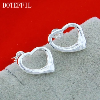 DOTEFFIL Argint 925 in Forma de Inima Cercei Stud Pentru Femei Nuntă, Logodnă, Petrecere de Moda Bijuterii Farmec