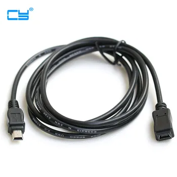 De Vânzare la cald 1buc Lumina Neagra Cablu Adaptor 50cm/150cm Mini USB B 5pin de sex Masculin La Feminin Cablu de Extensie Cablu Adaptor