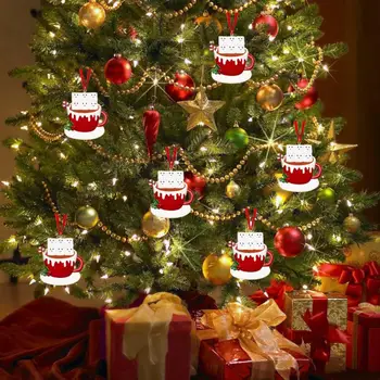 Decoratiuni Pentru Pomul De Craciun Personalizate Ciocolata Calda Cana Pandantive Din Lemn Noel Acasă Agățat Decoratiuni Cadouri Pentru Anul Nou 2022