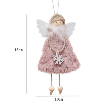 Decoratiuni de craciun de Plus Fată Înger Pandantiv Copac Xmas Decor Agățat Ornamente 2022Christmas Decoratiuni pentru Casa de Copii Cadou