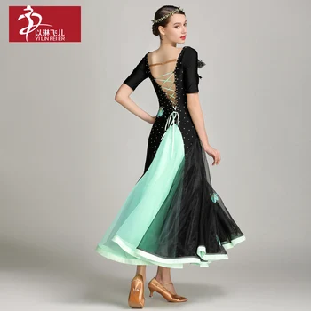 Design nou Dans rochie de Femeie Modernă, Vals, Tango Rochie standard, Rochie de Concurență 9021