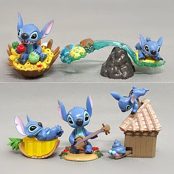 Disney Stitch Păpuși Anime Jucarii Figurine Mini Decor Peisaj Lilo Stitch Figurine Modelul De Colectare De Jucării Pentru Copiii Cadou