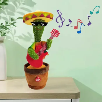 Electronice De Pluș Dans Cactus Jucării Decor Acasă Shake Dance Cu Piesa Lumina De Înregistrare Vorbitor Decor Camera Pentru Copii Jucarii Pentru Copii