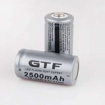 GTF 3.7 V 2500mAh baterie Litiu Li-ion 16340 Baterie CR123A Baterii Reîncărcabile 3.7 V CR123 pentru Laser Pen Lanterna LED-uri de Celule